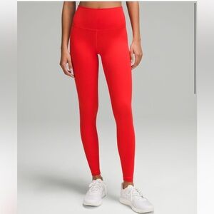 Lululemon Wunder Train HR Tight 28” Size 4 Hot Heat Red